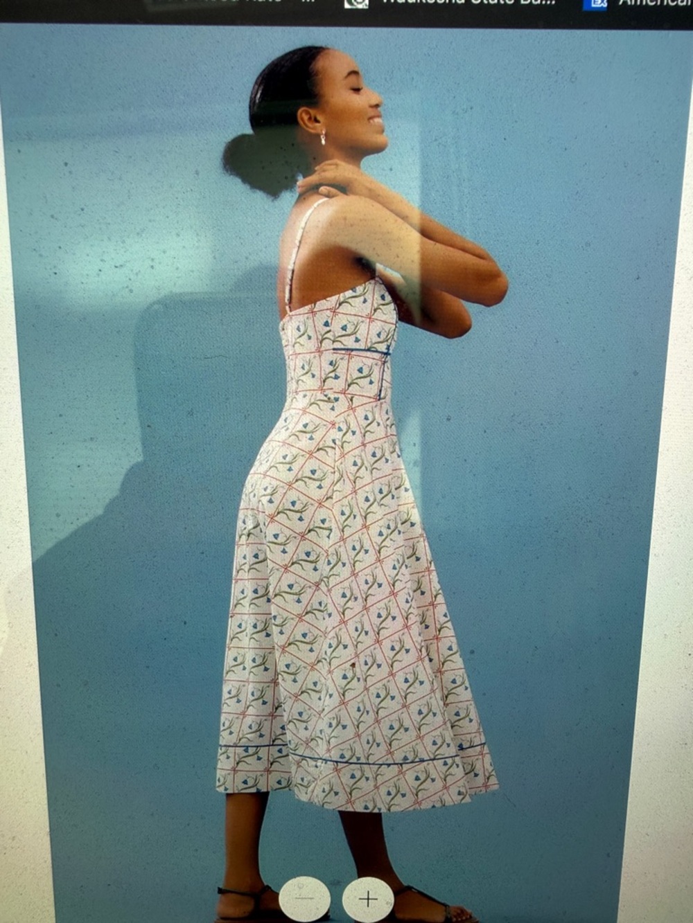 Rachel Antonoff ‘Harper’ Linen Cotton Blend Printed Midi Dress - Picture 12 of 16